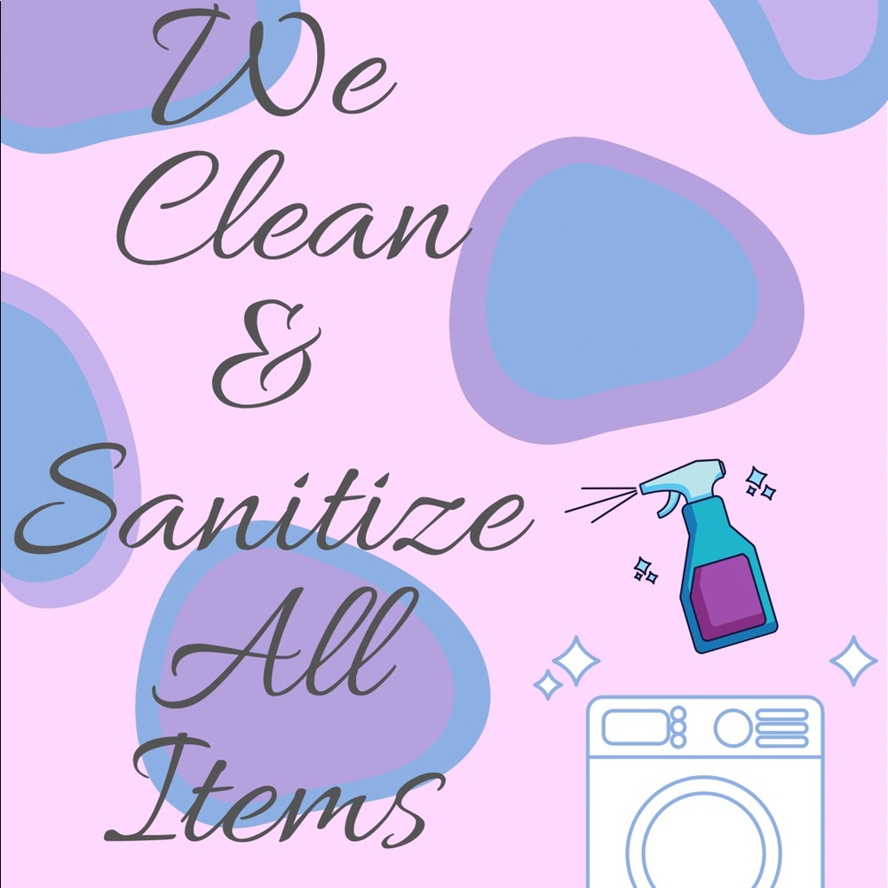 💕We Clean & Sanitize All Items💕